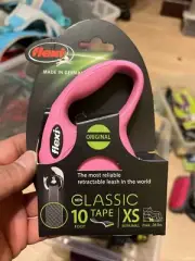 Flexi New Classic Retractable Tape Leash - Pink X-Small - 10' Lead