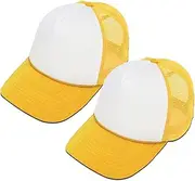 [MR.R] Sublimation Blanks Mesh Trucker Caps, Two Tone Trucker Hat,Summer Mesh Caps with Adjustable Snapback,2 pcs per Pack