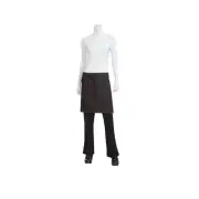 Chef Works Corvallis 1/2 Apron - Black/Burgundy - AHWXX012