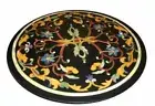 18" Table Marble Inlay Top pietra Dura coffee center malachite home decor c13
