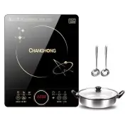 CHANGHONG 2200W Electric Induction Cooker Household Waterproof Small Hot Pot Heating Stove Touchpad Stir-fry Dish Cookin