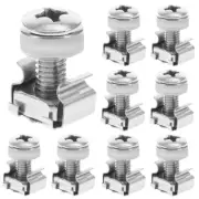 16 Sets Cabinet Screw Server Rack Bolts Mount Screws and Cage Nuts