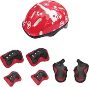 GANAZONO 1Set Protective Gear Kit Helmet with Knee Elbow and Wrist Pads for Safe Skateboarding Roller Skating Biking and