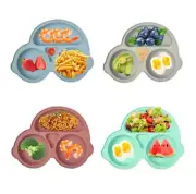 3-Section Divided Silicone Baby Suction Plates for Toddler Kids Self Feeding