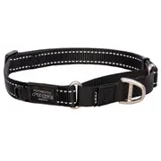 Rogz Control Non-Slip Dog Safety Collar Web Black Large