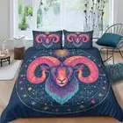 Duvet Cover Double（200x200cm） Bedding 3 Pcs Set Constellation Comforter Cover
