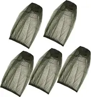 5Pcs Reusable Hat with Netting Lightweight Outdoor Mosquito Protection Head Net for Camping Fishing and Hiking