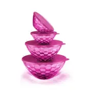 Tupperware Prism Bowl Set ( 4pc ) - 500ml / 2.0L / 3.5L