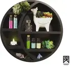 Crescent Moon Wall Shelf | Wooden Floating Crystal Display Rack Boho Home Décor