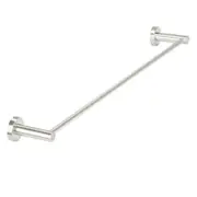 MEIR Round Brass Single Towel Rail - PVD Brushed Nickel - 600mm