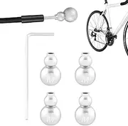 Cycling Cable End Tips - 4X Shifter Cable Tips with Wrench | Aluminum Alloy Shifter Inner Cord Tip Cover, Cycling Accessories