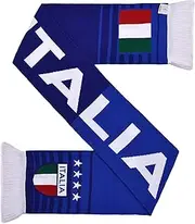Euroscarves Italy ltalia Soccer High-Definition HD Knit Scarf (Blue), Blue, One Size