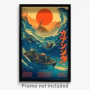 Greek Movie Poster - Bumpy Coast (Greece Psychedelic Art Retro Film Print)