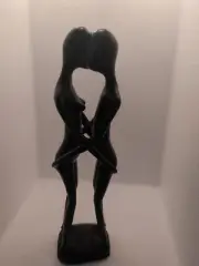Kenyan Ebony Wood Carving Lover Embrace One
