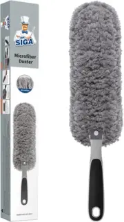 MR.SIGA Lint Free Microfiber Duster, Washable Duster for Household Cleaning Gray