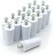 DOJA Barcelona Roller Shutter Stopper, Pack of 20, Blind Stopper, White, Length 60 mm, PVC, Roller Blind Replacement Parts, Blind Accessories, Blind Stopper, Stop for Roller shutters