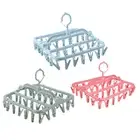 32 Clips Socks Drying Rack Adjustable Sock Dryer for Hanging Underwear Lingerie