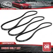 Gates A/C & Alt & P/S Drive Belt Kit for Mitsubishi Sigma GJ GK GN 2.6L Sedan