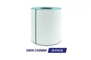 Direct Thermal Label Adhesive Labels Shipping Label Rolls - 100x150mm 300 Labels 10 Pack