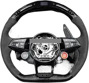 Led Carbon Fiber Steering Wheel Customized Compatible With Audi R8 TTS TT 2016-2021 Models LED Shift Sport Steering Wheel(Type A)