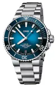 Oris Aquis Automatic Steel Blue Dial Date Divers Mens Watch 400 7763 4135-MB