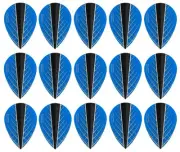 5 New Sets Harrows Quantum X Pear Dart Flights - Ships w/ Tracking - Blue