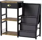 Record Player Stand, Turntable Stand with Vinyl Storage Holds up to 120+ Albu...