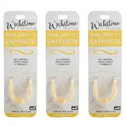 3PK Wishstone Honey Jade Bead Bracelet Stone of Happiness Gemstone Womens Bangle