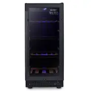 Husky 80L Single Zone Wine Fridge in Black HUSWS-33SMBZY