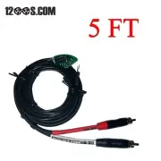 5 FT TECHNICS 1200 1210 GOLD TIP SHIELDED RCAS STOCK RCA PCB BOARD & GND WIRE