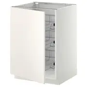 METOD base cabinet with wire baskets, white/Veddinge white, 60x60x80 cm