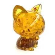 USA KIZIMA HANDMADE CAT Figurine kitten Home decor Amber