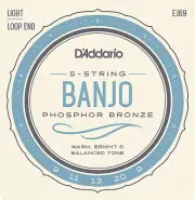 5 Sets D'Addario EJ69 5-String Banjo Phosphor Bronze Light Gauge 9-20