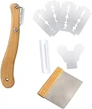 HOLIDYOYO Bread Grooming Knives Set 17 Pieces Assorted Stainless Steel Slicer for Home Bakery