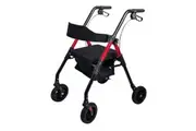 Orthonica Foldable Mobility Steel Rollator 136kg Max Capacity Red