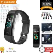 IP68 Waterproof Fitness Tracker: Heart Rate Monitor & Step Counter for All Ages
