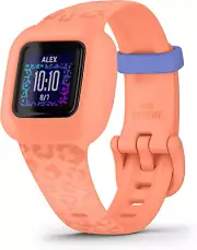 Garmin Vivofit Jr. 3, Kids Fitness/Activity Tracker, Peach Leopard
