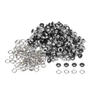 Grommets Kit 200set-4.5mm 3/16" Hole Metal Eyelets Grommet Tool,Black