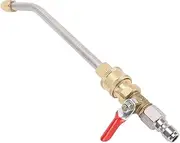 Curved Pressure Washer Extension Wand, Lightweight Pressure Washer Wand with Ball Valve, 1/4 Inch Connector, Curved Gutter Cleaner Attachment Rod for Vehicles, Yards, Windows (30°)