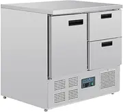 [POLAR] G-Series 2 Drawer Counter Fridge, 240 Liter Capacity, Silver