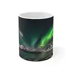 Ceramic Coffee Cups with northern lights design , 11oz, 15oz