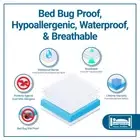 Waterproof Zippered Mattress Protector Bed Bugs Dust Mites Cover Hypoallergenic