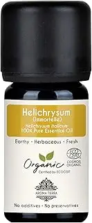Aroma Tierra Helichrysum Essential Oil (Helichrysum Italicum) - 100% Pure & Organic - For Face Glow, Skin Repair, Anti-aging, Scars, Bruising - 5ml