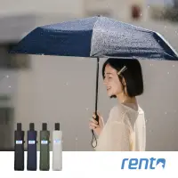 在飛比找momo購物網優惠-【rento】防曬黑膠安全自動傘-紺青(日系傘 黑膠傘 防曬