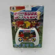 SUPER World SOCCER Electronic Video Game Handheld Battery Operated Travel Sealed