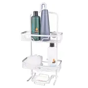 D.line Aluminium 3-Tier Hanging Bath/Shower Tray Caddy Organiser 67x26cm