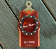 NEW JILZARAH Clay Bead BASKETBALL YOUTH GIRLS BOYS Bracelet 8mm BROWN BLACK