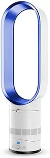 Oval Series Bladeless Portable Cooling Fan with Remote Control, Floor and Desktop Use (White-blue)