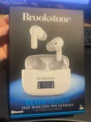 Brookstone Elite Touch True Wireless Pro Earbuds White - New