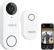 Reolink 2K Wi-Fi Doorbell Camera with Chime, 180° View, 2-Way Audio, Person/Package Detection, Waterproof, Smart Alerts, Hub Compatible, Wired Power Supply